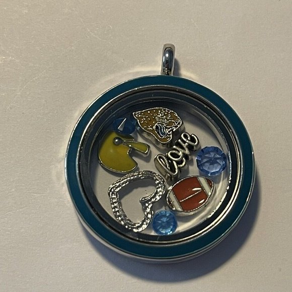 Jacksonville Jaguars NFL Memory Charm Locket w/ 22 IN chain NEW - Picture 2 of 5
